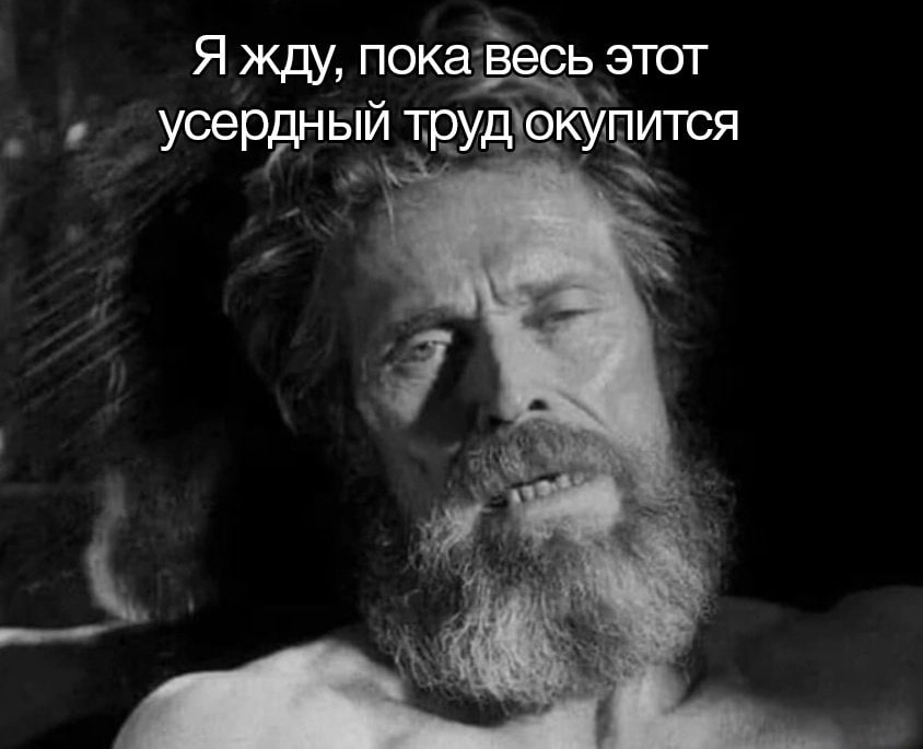 Я жду, пока весь этот усердный труд окупится