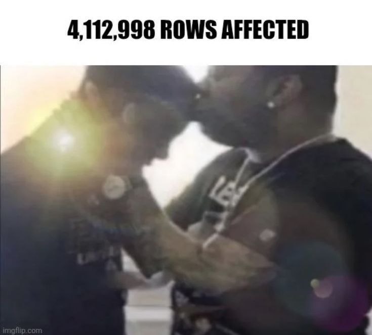 4,112,998 ROWS AFFECTED