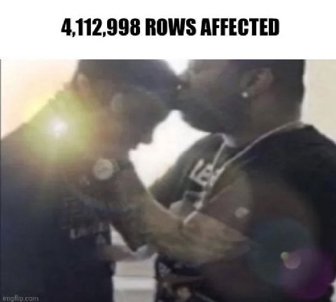4,112,998 ROWS AFFECTED