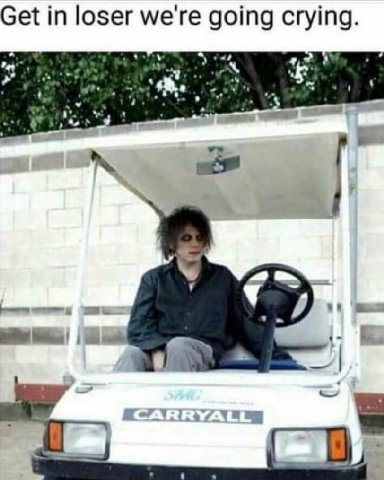 Get in loser we're going crying. 5° В