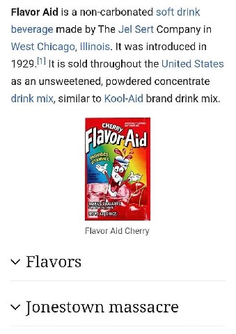 Flavor Aid is а non-carbonated soft drink beverage made The Jel Sert Company in West Chicago, Illinois. It was introduced in It is sold throughout the United States as an unsweetened, powdered concent
