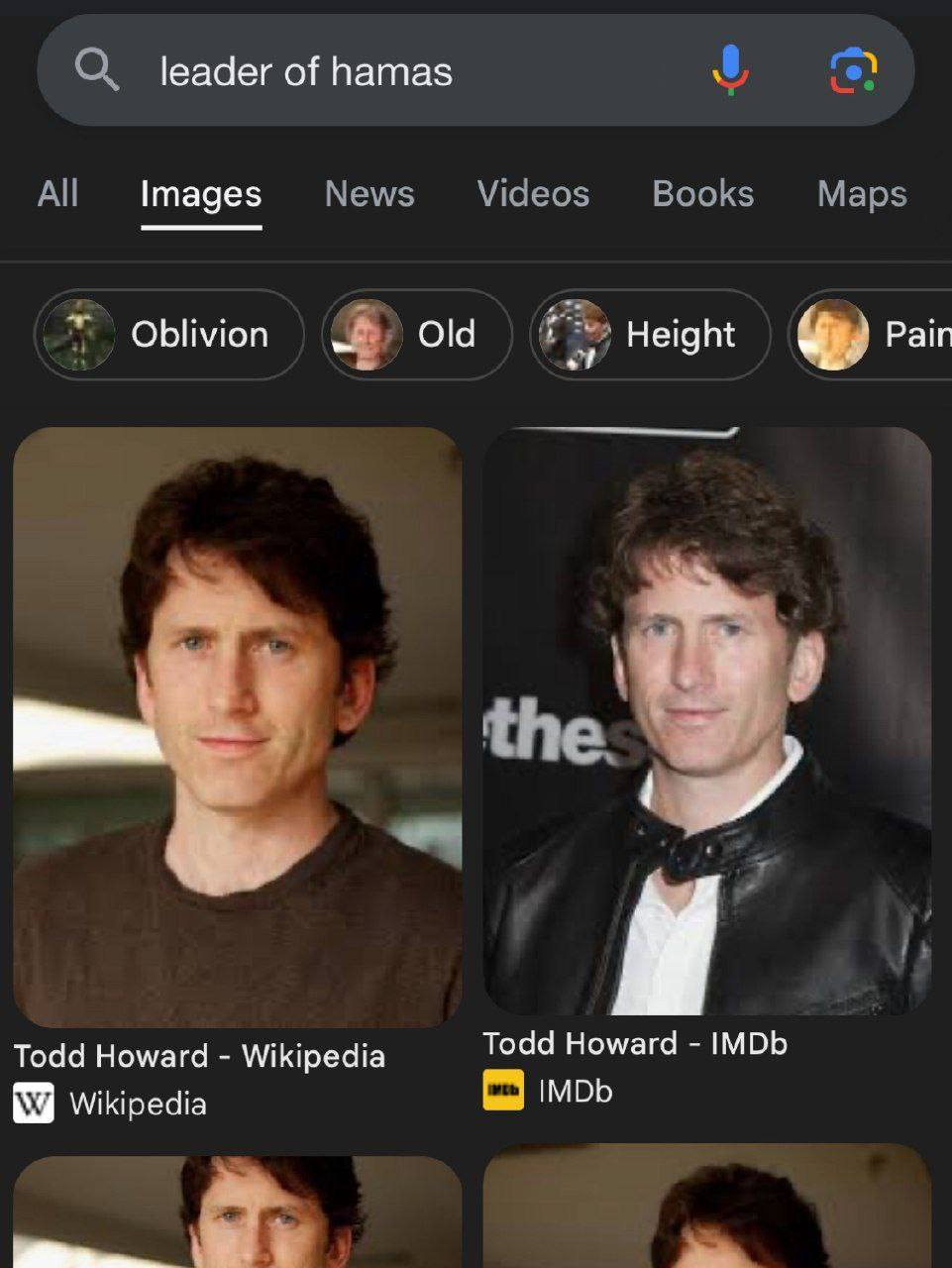 leader of hamas Images Oblivion Old Height Pair he Todd Howard IMDb Todd Howard Wikipedia Wikipedia моь
