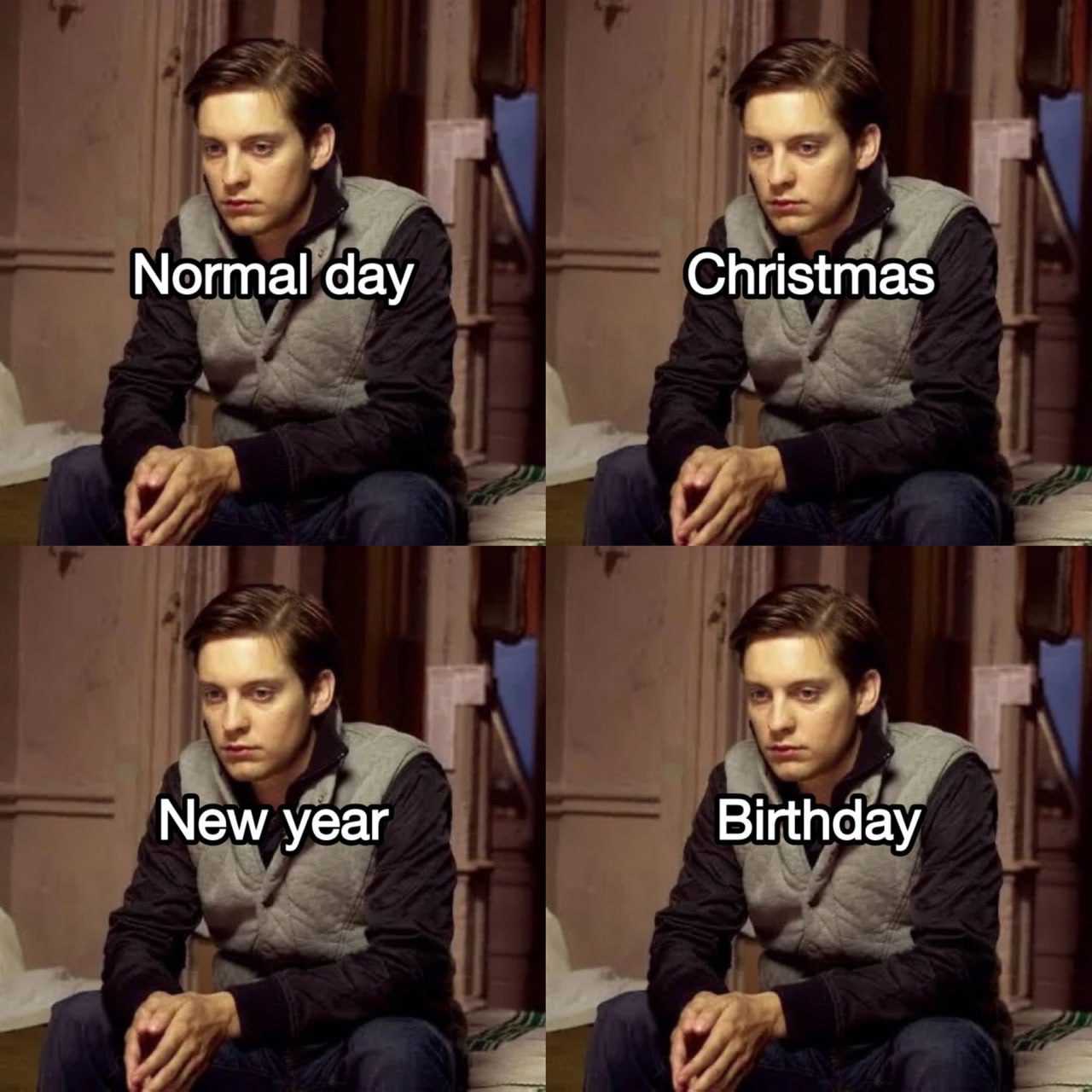 Normal day Christmas New year Birthday