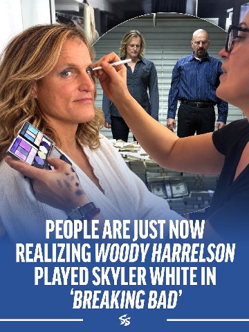 PEOPLE NOW REALIZING WOODY HARRELSON PLAYED SKYLER BREAKING BAD’