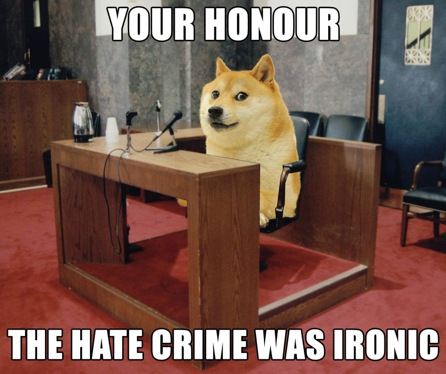 0 THE HATE CRIME WAS IRONIC
