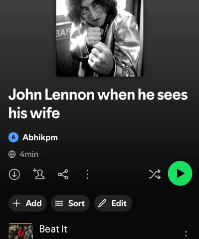 John Lennon when he sees his wife Abhikpm Ааа Sort Edit Beat It