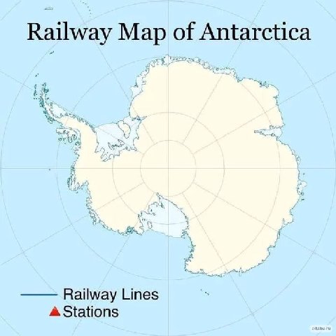 Railway Map of Antarctica Railway Lines Stations