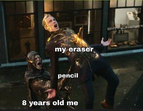 my егазег. pencil 8 years old me