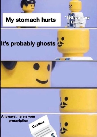 My stomach hurts It’s probably ghosts Anyways, here’s your prescription