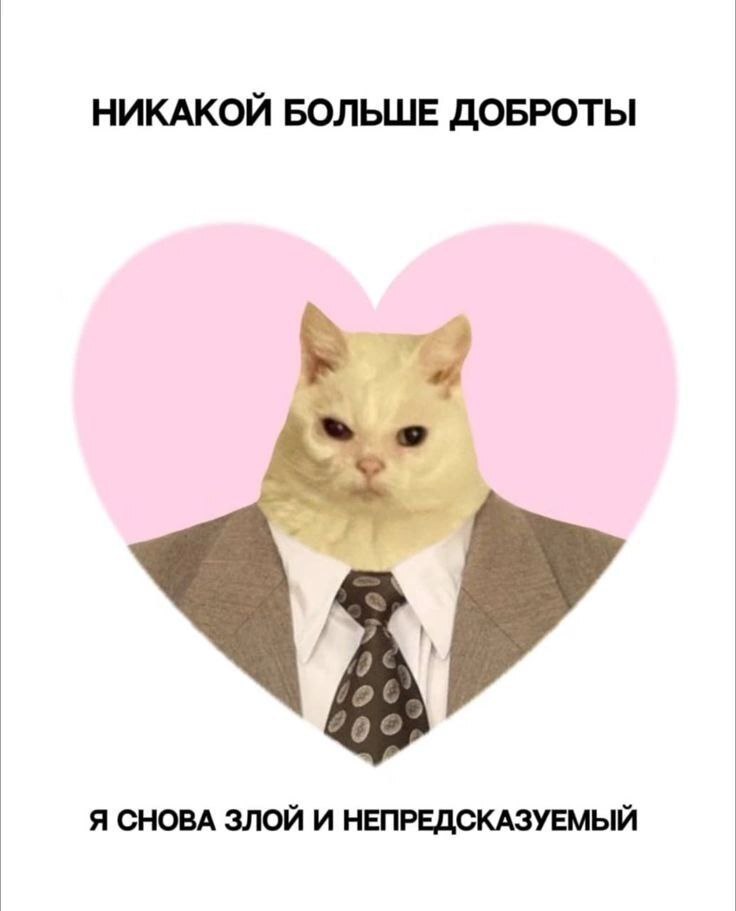 НИКАКОЙ БОЛЬШЕ ДОБРОТЫ Я СНОВА ЗЛОЙ И НЕПРЕДСКАЗУЕМЫЙ