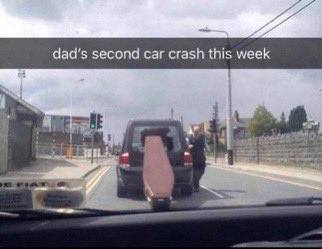 dad's second car crash this week