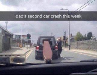 dad's second car crash this week