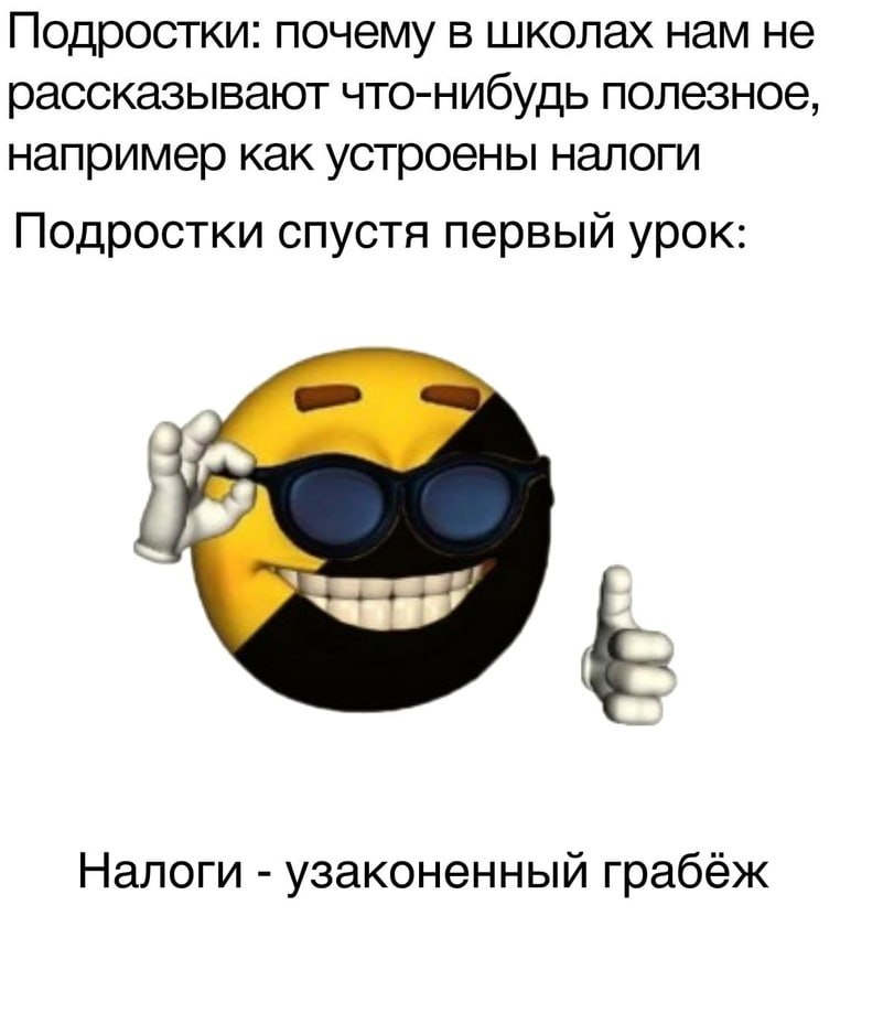 Подростки: почему в школах нам не рассказывают что-нибудь полезное, например как устроены налоги Подростки спустя первый урок: Налоги узаконенный грабёж