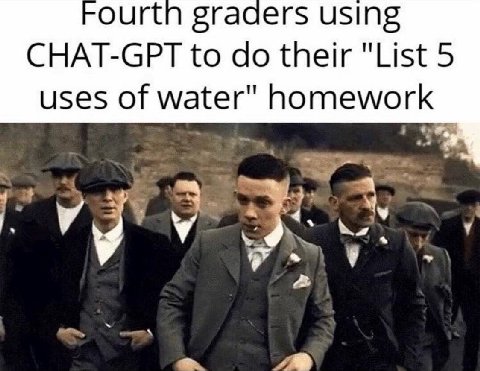 ourtn graders using CHAT-GPT to their "List 5 homework uses of water” у