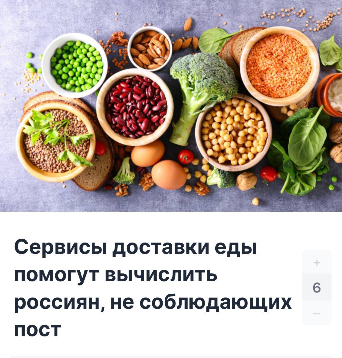 7, on к. Сервисы доставки еды помогут вычислить россиян, не соблюдающих ПОСТ