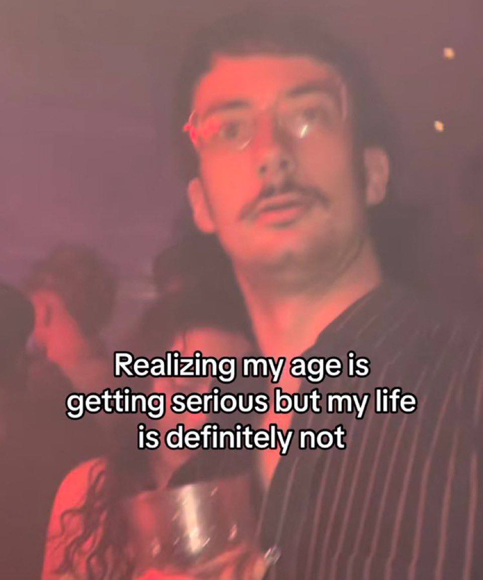 Realizing туаде is getting serious but my life is definitely not