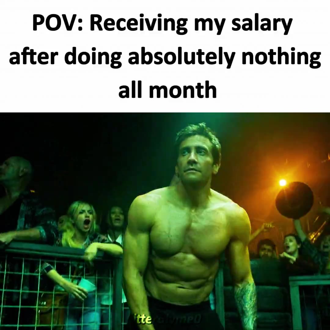 POV: Receiving my salary after doing absolutely nothing