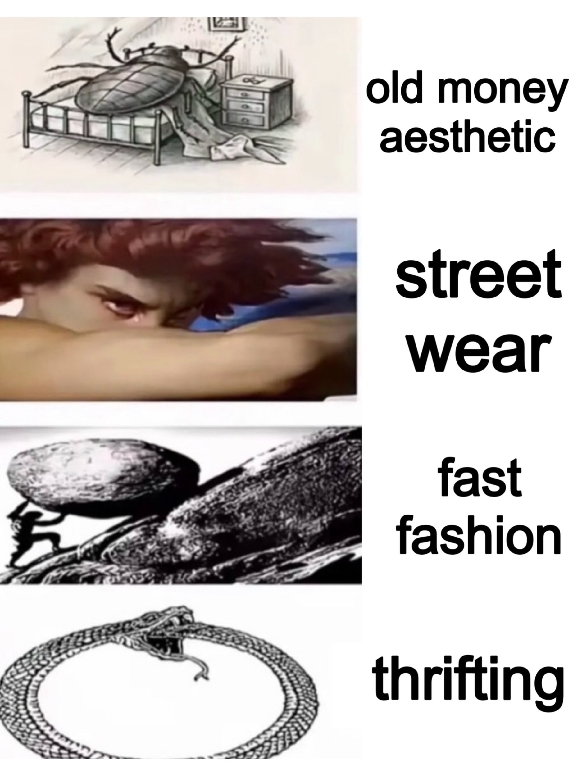 old money ‘an me aesthetic street Weal fast fashion thrifting