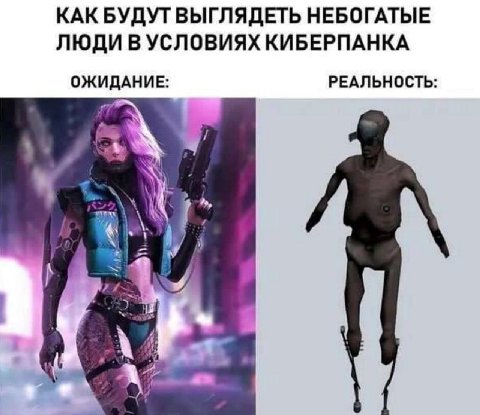 КАК БУДУТ ВЫГЛЯДЕТЬ НЕБОГАТЫЕ ЛЮДИ В УСЛОВИЯХ КИБЕРПАНКА ОЖИДАНИЕ: РЕАЛЬНОСТЬ 2%