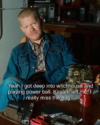 Yeah got deep into witchhouse and playing power ball. Kirsten left me. really miss the dog.”
