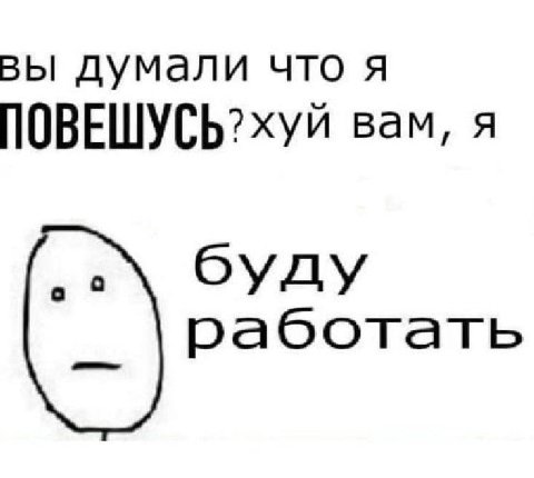 вы думали что я ПОВЕШУСЬ?хуй вам, я буду работать