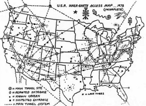 U.S.A. INNER ACCESS МАР... 1978 О =REPORTED ENTRANCE LAVA ТУВЕ MAIN TURN PECTED ENTRANCE