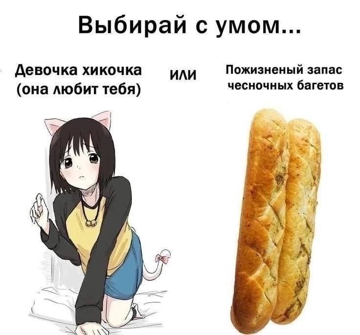 Выбирай с умом... Девочка хикочка ИЛИ Пожизненый запас чесночных багетов (она любит тебя)