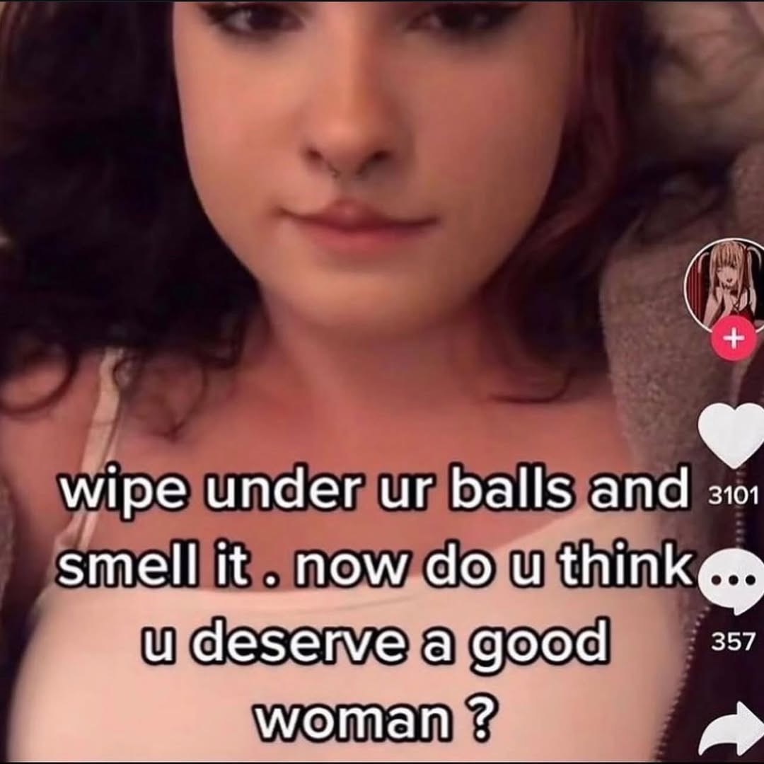 wipe under balls and 30 smell it. now think® 357 deserve a good woman