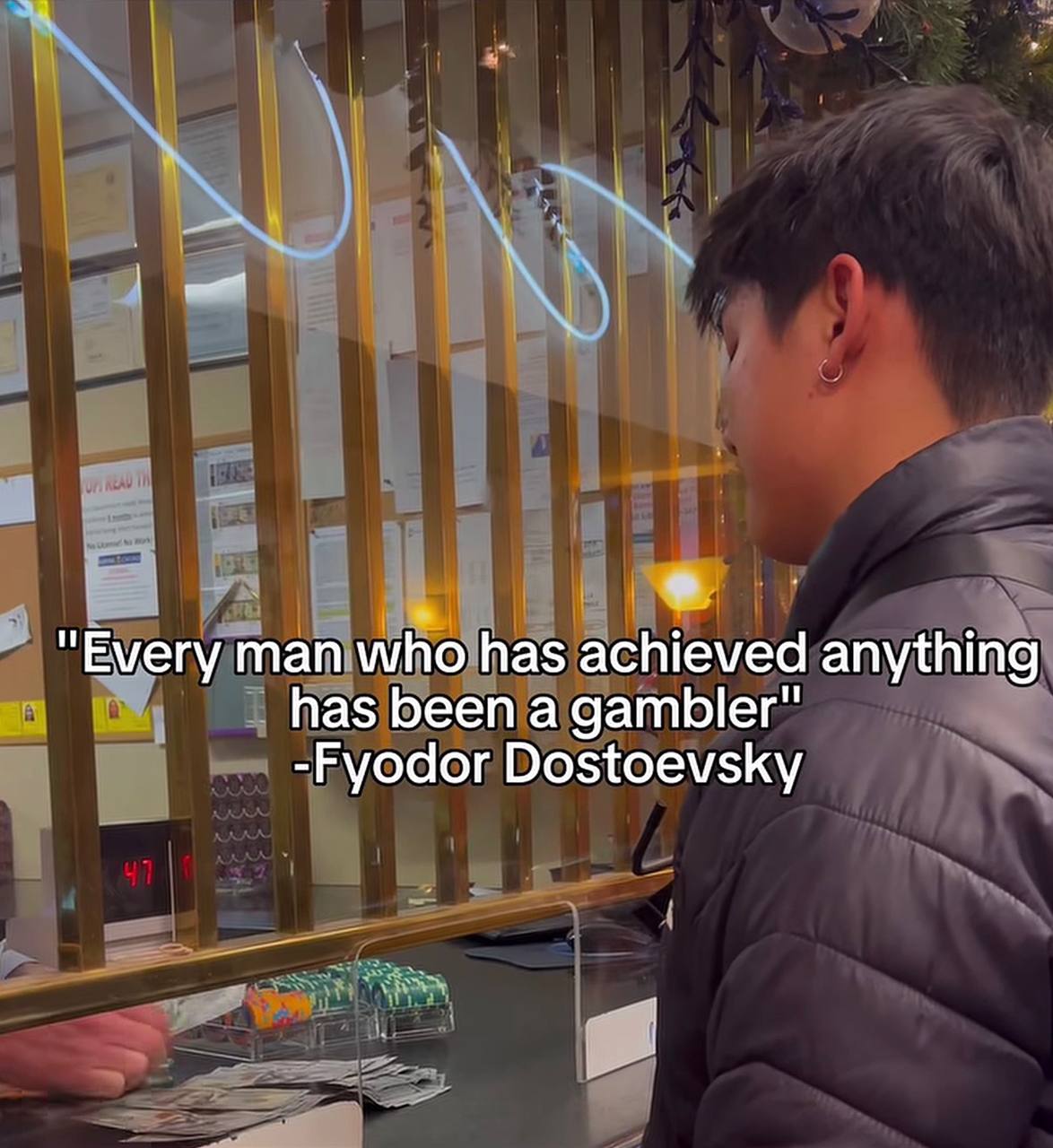 "Every man who has hieved anything has been a gambler" -Fyodor Dostoevsky