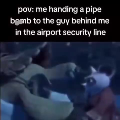 in the airport security line