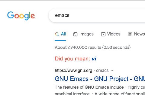 етас$ Google All Images Videos News About 7,940,000 results (0.53 seconds) Did you mean: https://www.gnu.org у GNU Emacs GNU Project GNL The features of GNU Етасз include Highly aranhical interface A 