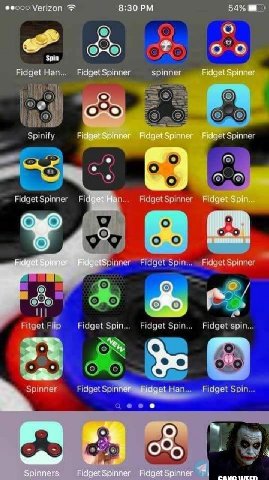 Verizon 8:30 54% о с Sain Fidget Han. Fidget Spinner spinner Fidget Spinner 4 бринЁ, Spinner Fidget Spinner Fidget Spin... Spintiet dgetiHa. 0,98 i a Spun spin 3 wie. Spinners Fidget Spinner Fidget Sp