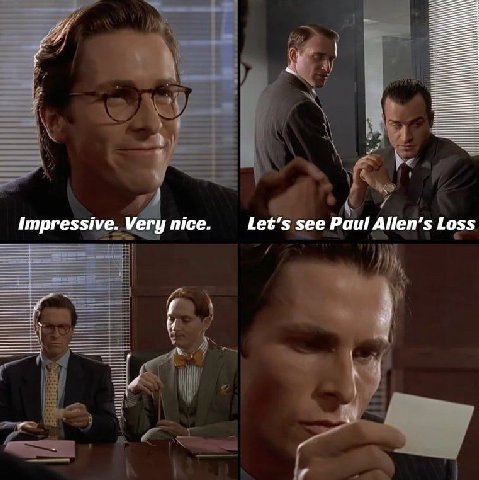 ЕЕ ЕЕ impressive. Very nice. Let’s see Раш Allen’s Loss