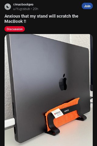 r/macbookpro Join о u/Yugtabub Anxious that my stand will scratch the MacBook Discussion
