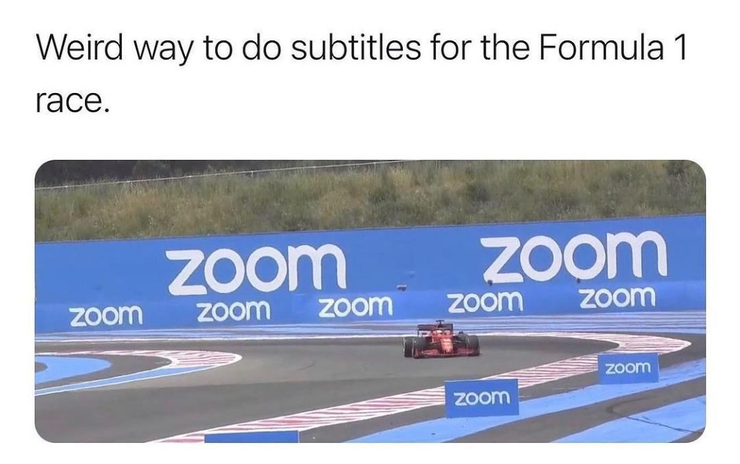 Weird way to subtitles for the Formula 1 гасе zoom ZOOM ZOOM