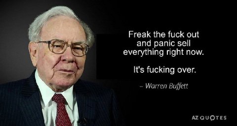 Freak the fuck out and panic sell everything right now. It's fucking over.