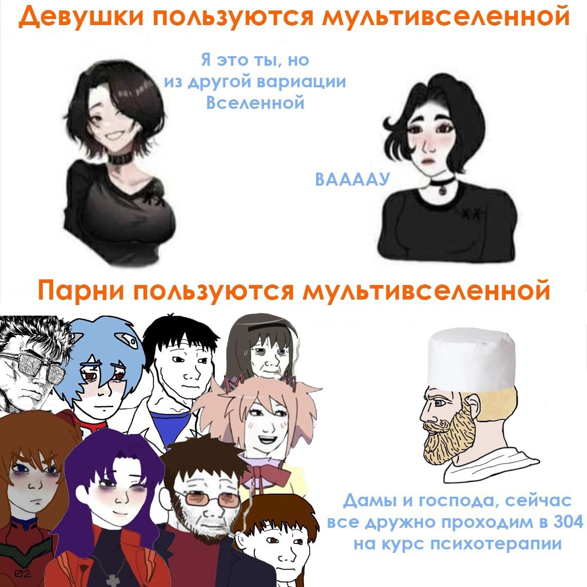 Девушки пользуются мультивселенной Парни пользуются мультивселенной