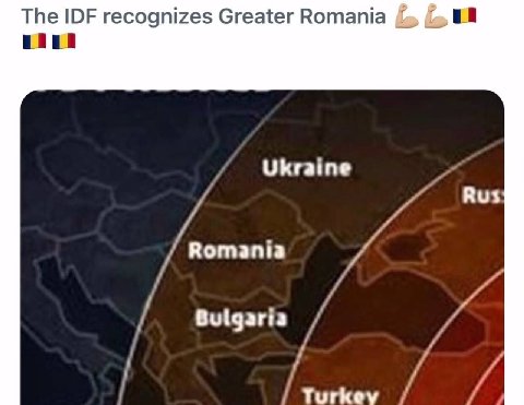 The IDF recognizes Greater Romania Ukraine Rus Bulgaria Turkey