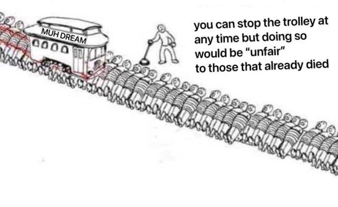 you can stop the trolley at MUR ЕАМ any time but doing so 14, would be “unfair” to those that already died 5 2 (7 ary 5 ‘ayy