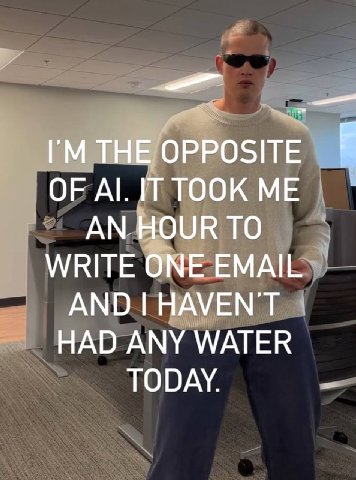 OF IT TOOK AN HOUR TO WRITE ONE EMAIL AND HAD ANY WATER TODAY.