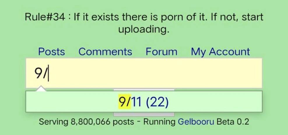 Rule#34 If it exists there is porn of it. If not, start uploading. Posts Comments Forum My Account (22) Serving 8,800,066 posts Running Gelbooru Beta 0.2