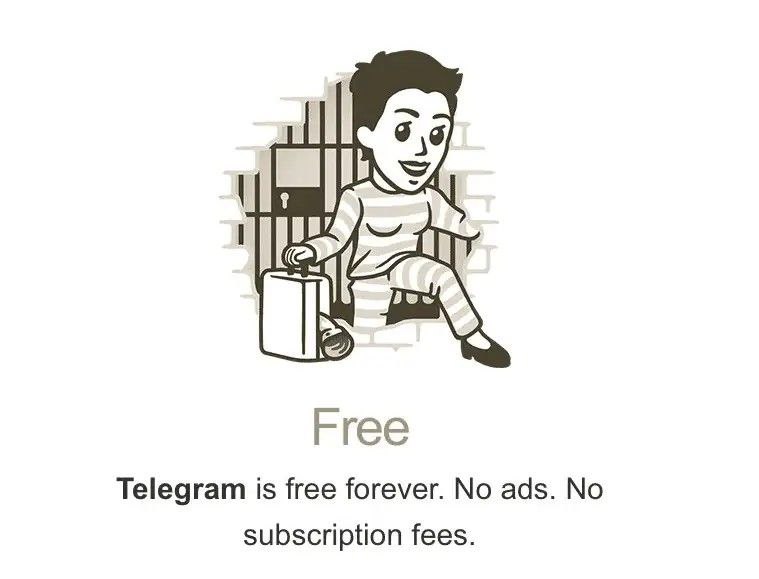 see Егее Telegram is free forever. No ads. No subscription fees.