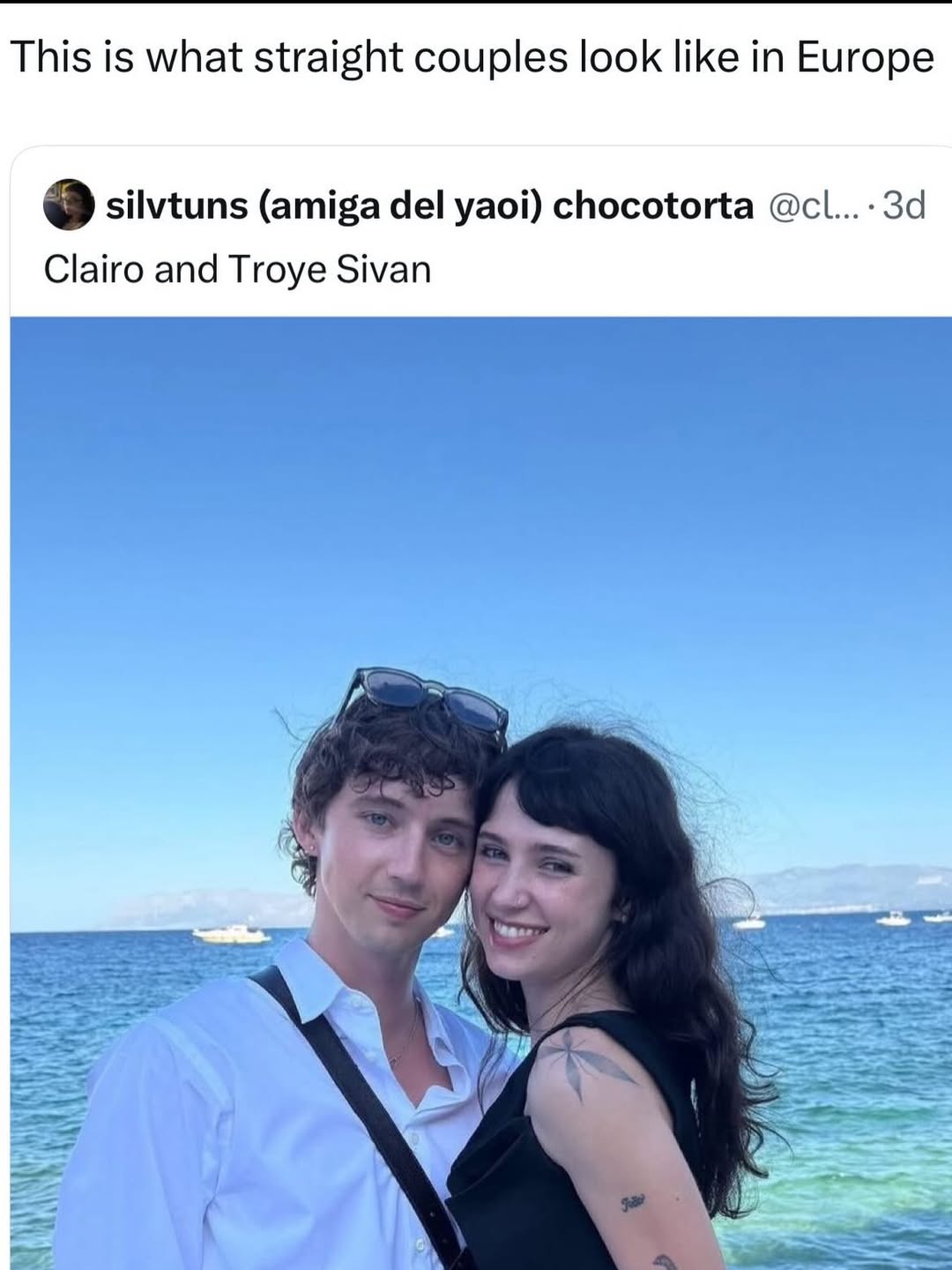 This is what straight couples look like in Europe silvtuns (amiga del yaoi) chocotorta Clairo and Troye Sivan