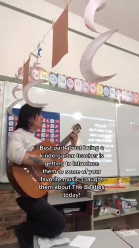 ? getting}to} ntroduce) favorite*music. | taught: 7= them about The Beatles ettingto} ntroduce) If | was a music teacher