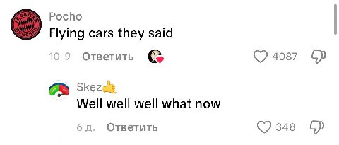 Pocho Flying cars they said 10 С Я Ответить 4087 Well well well what now Ответить 348
