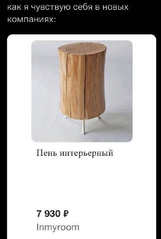 как я чувствую себя в новых компаниях: Пень интерьерный 7 930 Inmyroom