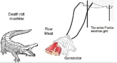 Death roll machine The entire Florida Raw electrical grid Meat Generator AS