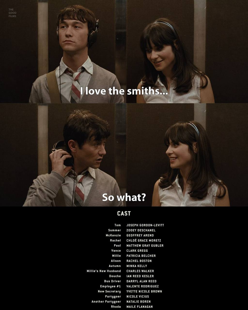 Поуе the smiths... So what? CAST Tom JOSEPH GORDON-LEVITT Summer ОЕЗСНАНЕЕ MeKenzie GEOFFREY АВЕНО Rachel CHLOE GRACE Paul MATTHEW GRAY GUBLER CLARK GREGS Millie PATRICIA BELCHER, Alison RACHEL BOSTON