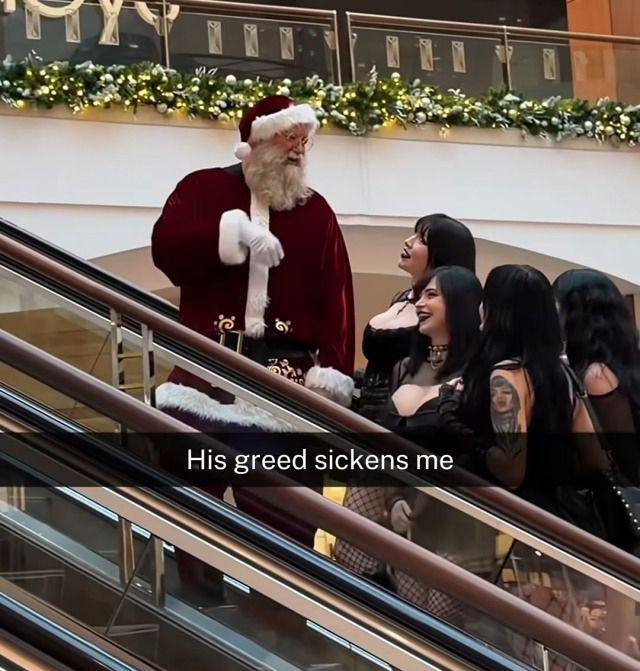 His greed sickens me