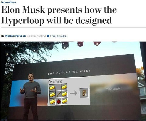 Innovations Ноп Musk presents how the Hyperloop will be designed Markus Persson Me THE FUTURE WE